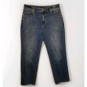 Talbots Women's High Waist Relaxed Fit Jeans Size 12P Palisades Wash Straight